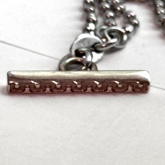 โจ Exquisite Vintage Tri-Coloured Sterling Silver Three Heart Necklace from Italy - Picture 12 of 13